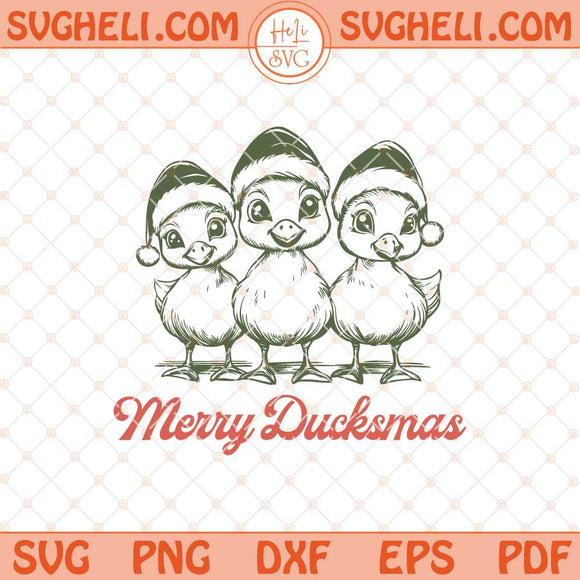 Merry Ducksmas Svg Santa Ducks Merry Christmas Svg Png Dxf Eps Files