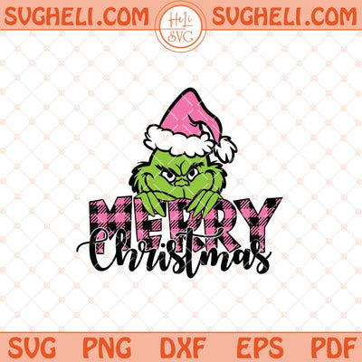 Merry Grinchmas Svg Grichy Christmas Svg Pink Christmas Svg Png Dxf Eps Files