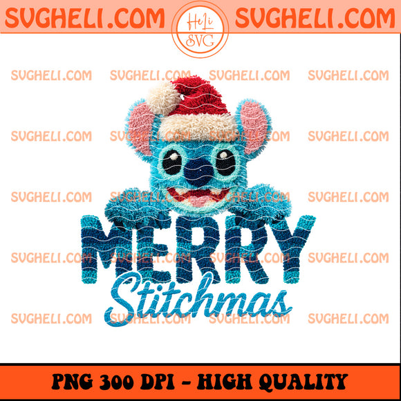 Merry Stitchmas Faux Crochet Png Stitch Christmas Png