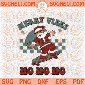 Merry Vibes Svg Ho Ho Ho Svg Retro Boy Svg Boy Christmas Svg Png Dxf Eps