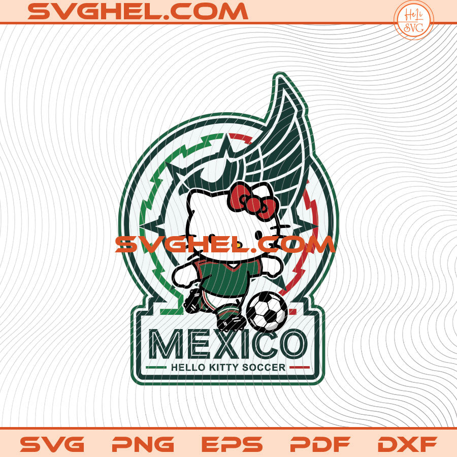 Mexico Soccer Hello Kitty World Cup 2026 Svg Soccer Svg