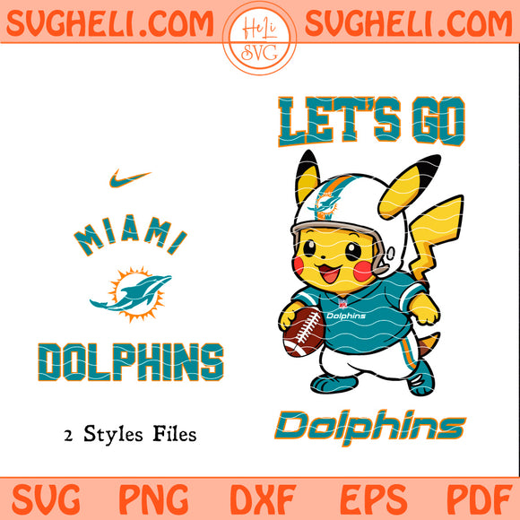 Miami Dolphins Pokemon NFL Svg Miami Dolphins Svg