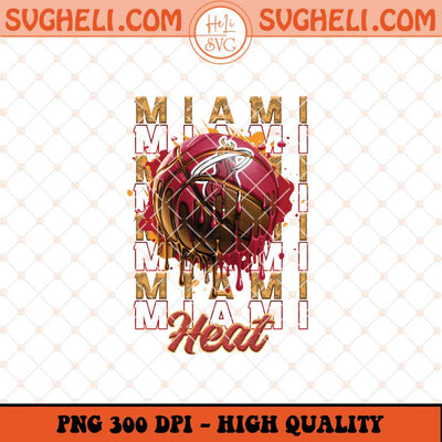 Miami Heat Basketball Png NBA Basketball Png Sublimation Files