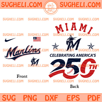 Miami Marlins America 250th Anniversary 2026 Svg