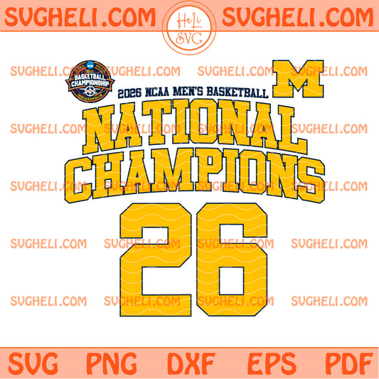 Michigan Wolverines 2026 NCAA Men’s Basketball Svg