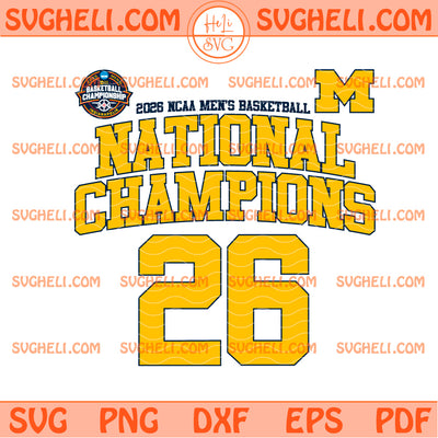 Michigan Wolverines 2026 NCAA Men’s Basketball Svg