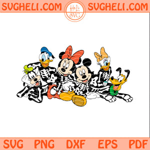 Mickey And Friend Skeleton Halloween Svg Halloween Svg