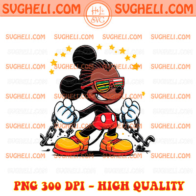Mickey Black African American Png Mickey Juneteenth Png