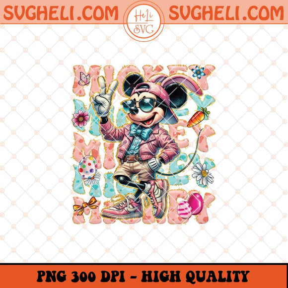 Mickey Easter With Sunglasses Png Mickey Bunny Png Sublimation Files