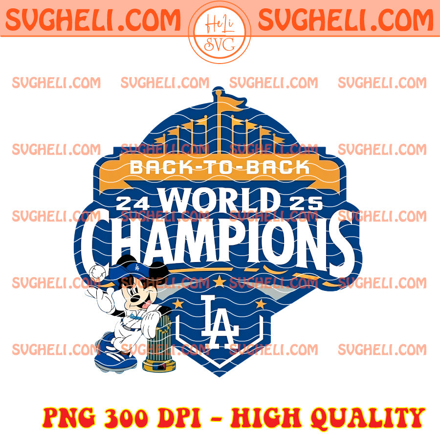 Mickey Los Angeles Dodgers World Series Champs 2025 Png