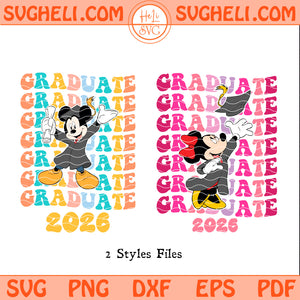 Mickey Minnie Graduation 2026 Svg Disney Graduation Svg Png Dxf Eps Pdf Files