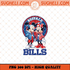 Mickey Minnie Mouse Buffalo Bills Football Png Sublimation Files