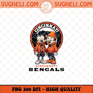 Mickey Minnie Mouse Cincinnati Bengals Football Png Sublimation Files