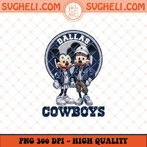 Mickey Minnie Mouse Dallas Cowboys Football Png Sublimation Files