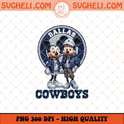 Mickey Minnie Mouse Dallas Cowboys Football Png Sublimation Files