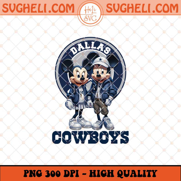 Mickey Minnie Mouse Dallas Cowboys Football Png Sublimation Files