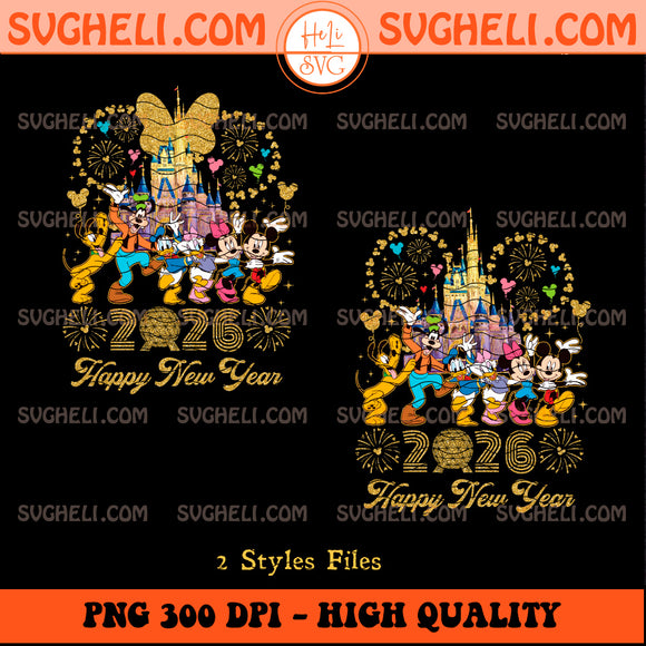 Mickey Minnie Mouse Happy New Year 2026 Png