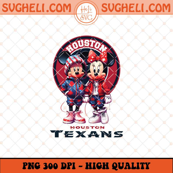 Mickey Minnie Mouse Houston Texans Football Png Sublimation Files