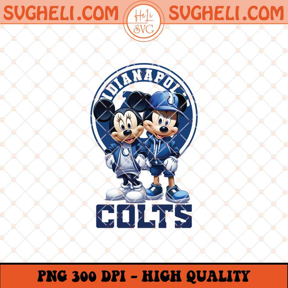 Mickey Minnie Mouse Indianapolis Colts Football Png Sublimation Files