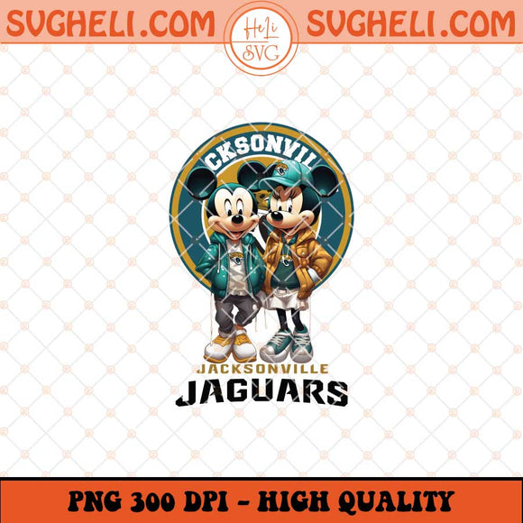 Mickey Minnie Mouse Jacksonville Jaguars Football Png Sublimation Files