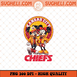 Mickey Minnie Mouse Kansas City Chiefs Football Png Sublimation Files