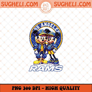 Mickey Minnie Mouse Los Angeles Rams Football Png Sublimation Files