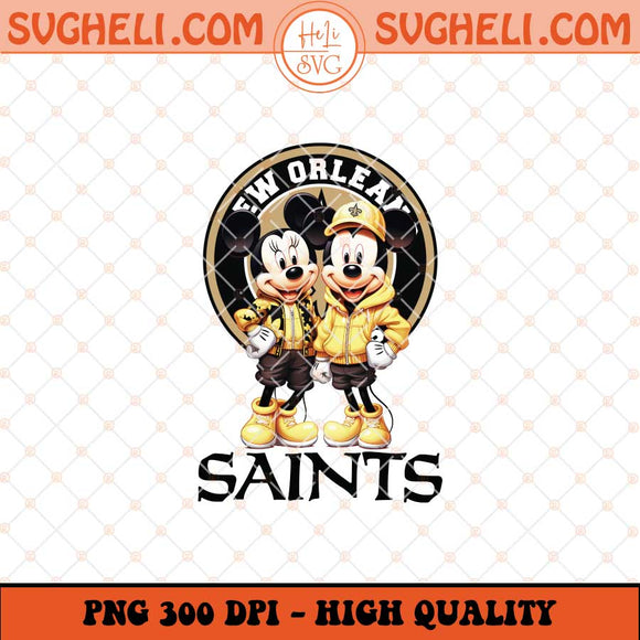 Mickey Minnie Mouse New Orleans Saints Football Png Sublimation Files