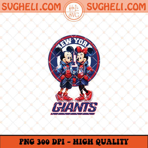 Mickey Minnie Mouse New York Giants Football Png Sublimation Files