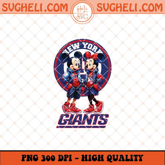 Mickey Minnie Mouse New York Giants Football Png Sublimation Files