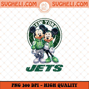 Mickey Minnie Mouse New York Jets Football Png Sublimation Files