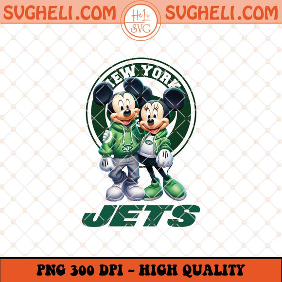 Mickey Minnie Mouse New York Jets Football Png Sublimation Files