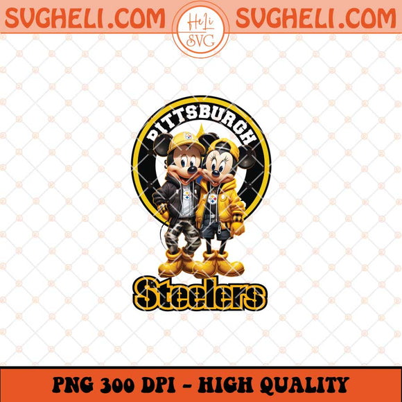 Mickey Minnie Mouse Pittsburgh Steelers Football Png Sublimation Files