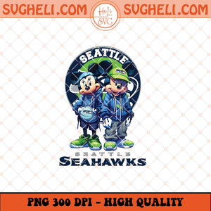 Mickey Minnie Mouse Seattle Seahawks Football Png Sublimation Files