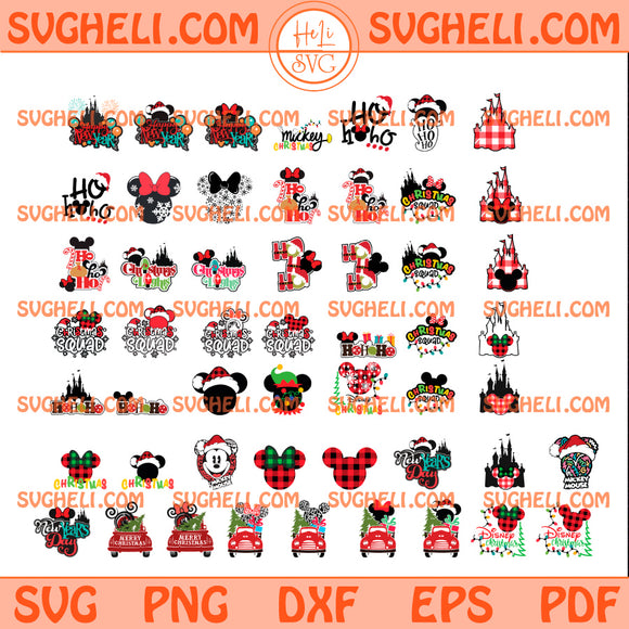 Mickey Mouse Christmas Svg Bundle Mickey Christmas Svg