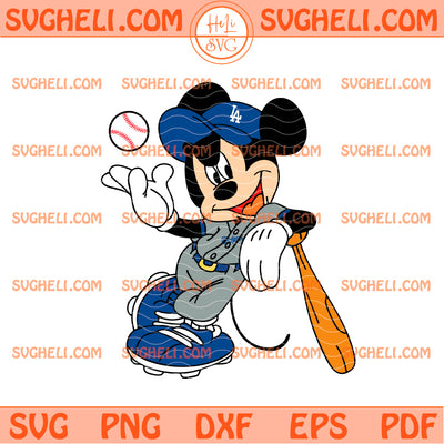 Mickey Mouse Los Angeles Dodgers Baseball Svg Mickey LA Svg