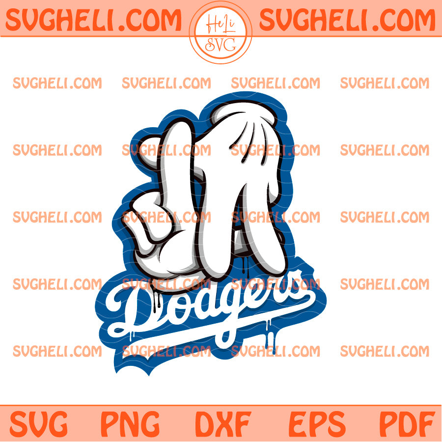 Mickey Mouse Los Angeles Dodgers Baseball Svg