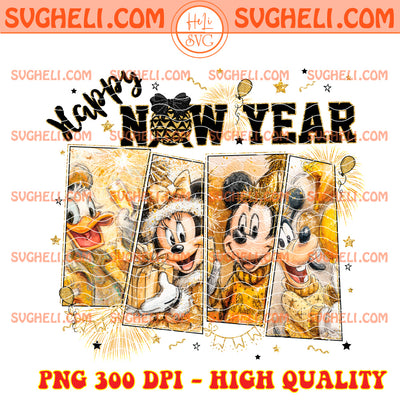 Mickey and Friends Happy New Year 2026 Png