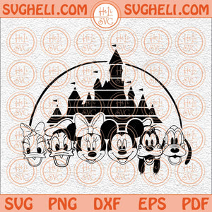 Mickey and Friends Svg Castle With Friends Svg Family Trip Svg Png Dxf Eps Files