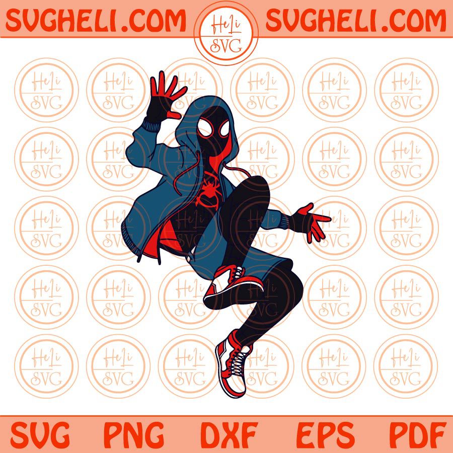 Miles Morales Svg Spider-man Svg The Spider-Verse Svg Png Dxf