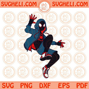 Miles Morales Svg Spider-man Svg The Spider-Verse Svg Png Dxf Eps Files