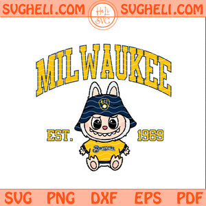 Milwaukee Brewers Labubu Baseball Svg Labubu MLB Svg Png Dxf Eps Pdf Files