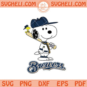 Milwaukee Brewers Snoopy Baseball Svg Brewers MLB Svg Png Dxf Eps Files
