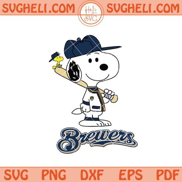 Milwaukee Brewers Snoopy Baseball Svg Brewers MLB Svg Png Dxf Eps Files