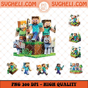 Minecraft Png Bundle Video Game Minecraft Png Game Png Sublimation Files
