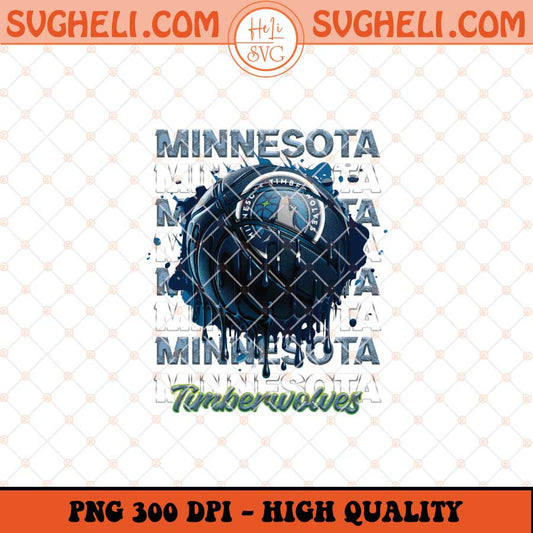 Minnesota Timberwolves Basketball Png NBA Basketball Png Sublimation Files
