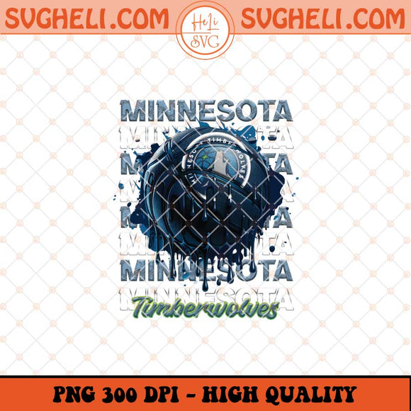 Minnesota Timberwolves Basketball Png NBA Basketball Png Sublimation Files