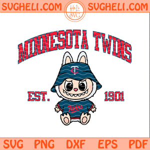 Minnesota Twins Labubu Baseball Svg Labubu MLB Svg Png Dxf Eps Pdf Files