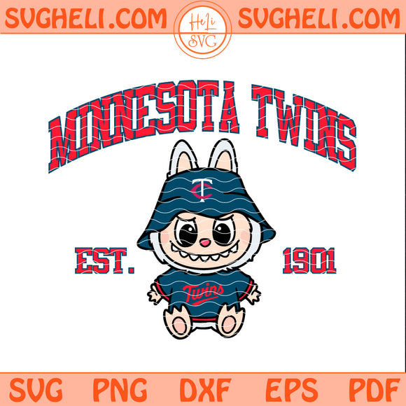 Minnesota Twins Labubu Baseball Svg Labubu MLB Svg Png Dxf Eps Pdf Files