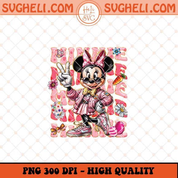 Minnie Easter With Sunglasses Png Minnie Bunny Png Sublimation Files