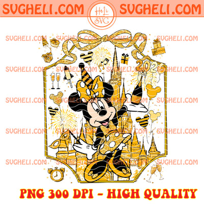 Minnie Happy New Year 2026 Png Disney New Year Png